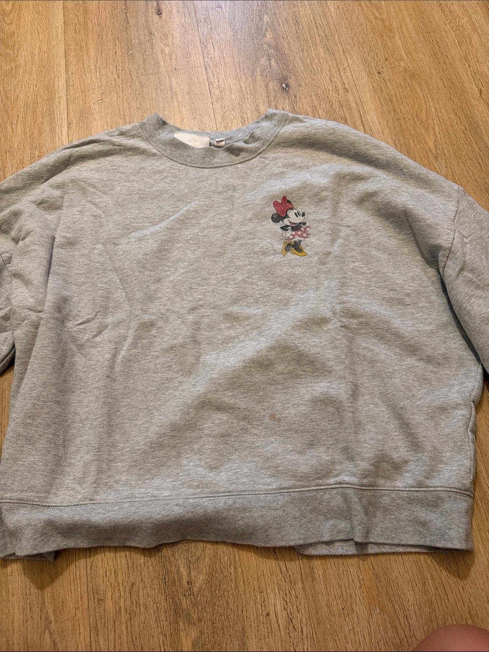 GAP Gray Crewneck Sweatshirt with Minnie Mouse Graphic